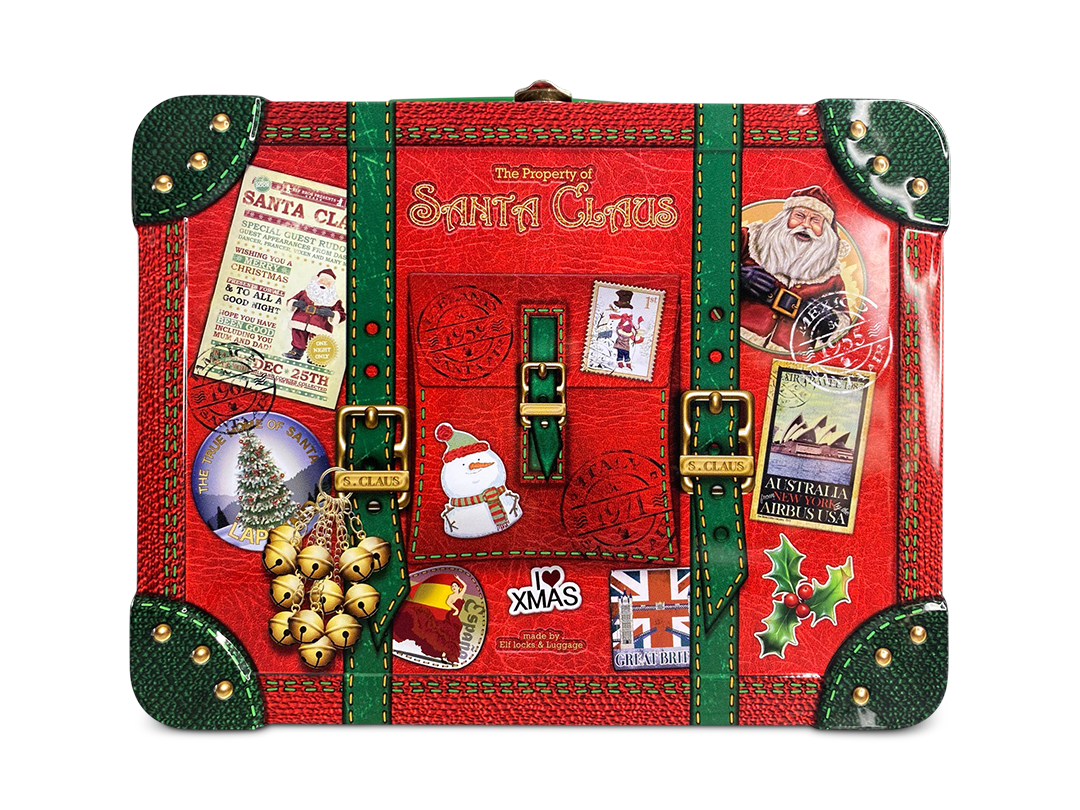 Valigia di Babbo Natale in latta - 20x16 cm - StyleBox