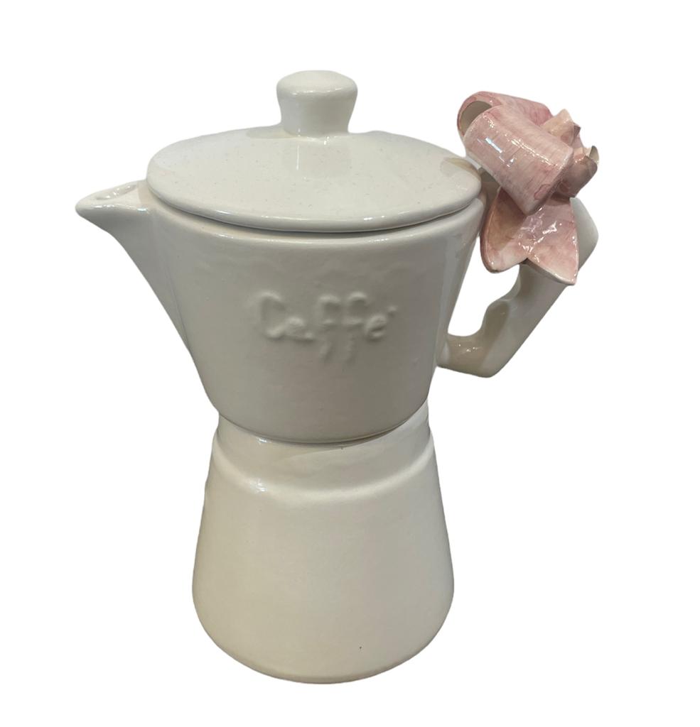 Caffettiera in ceramica di Capodimonte - h 22 cm