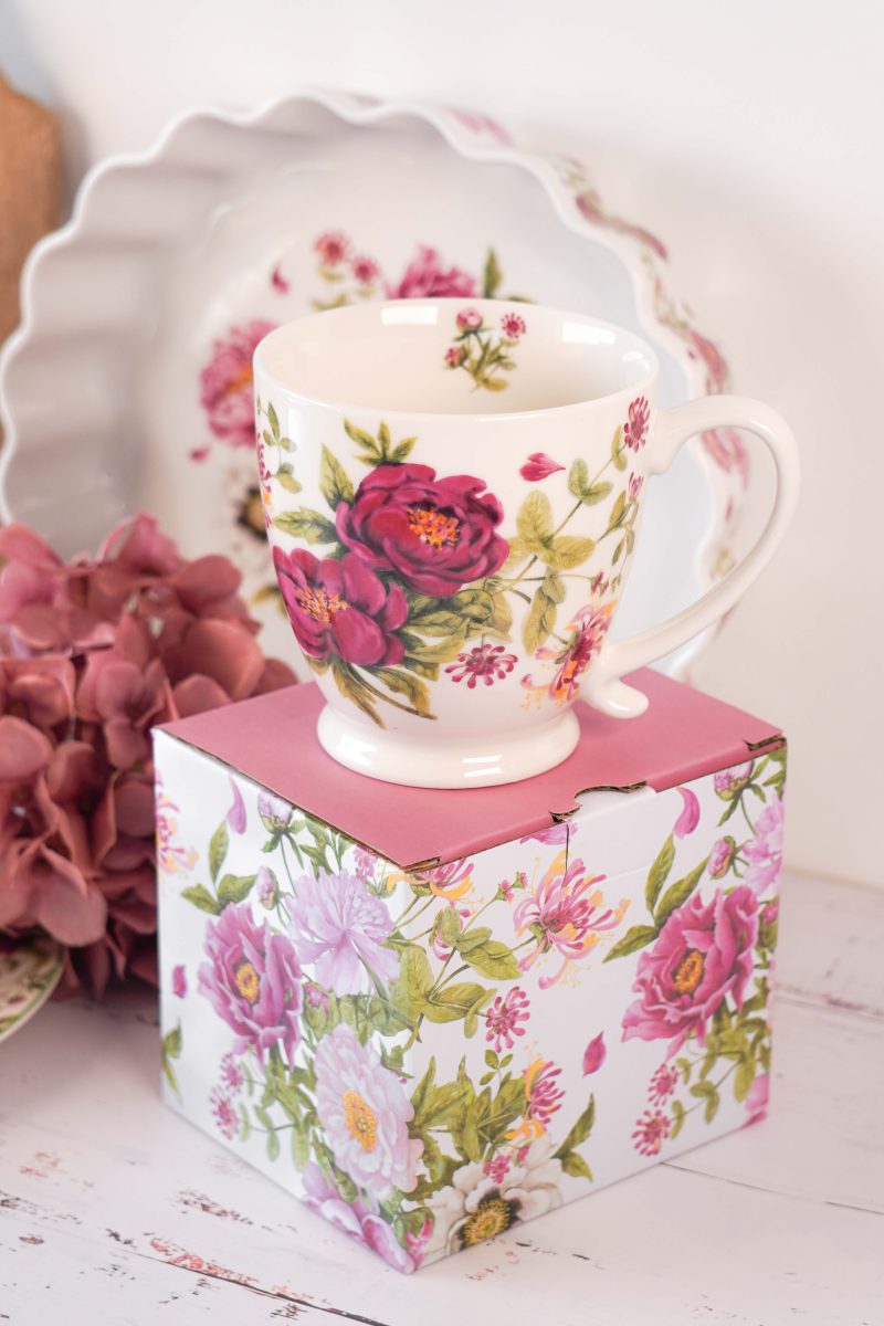 Tazza mug in porcellana Peonia - ml 430 - Isabelle Rose