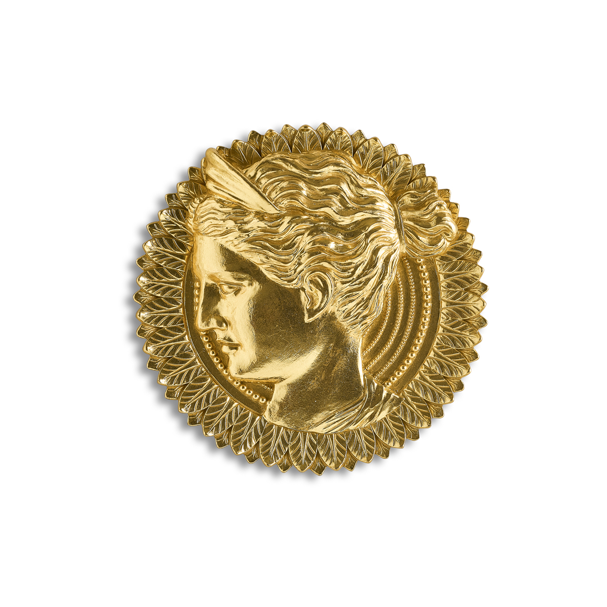 Diana medaglione in resina oro - 26 cm - Linea Mediterranea - Henriette