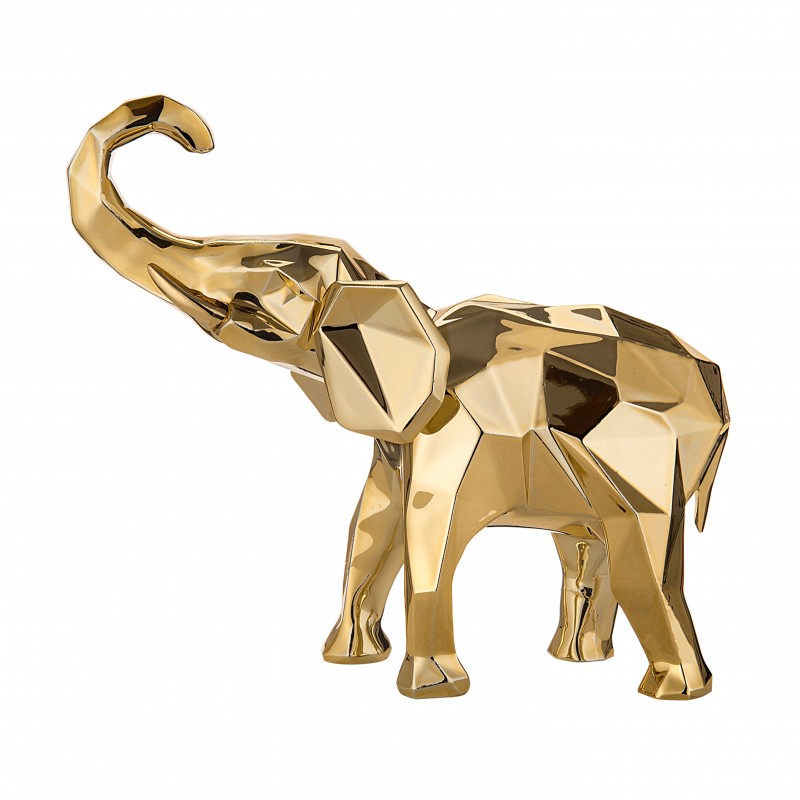 Statua decorativa elefante stilizzato oro - 17x14 cm  - Bongelli Preziosi