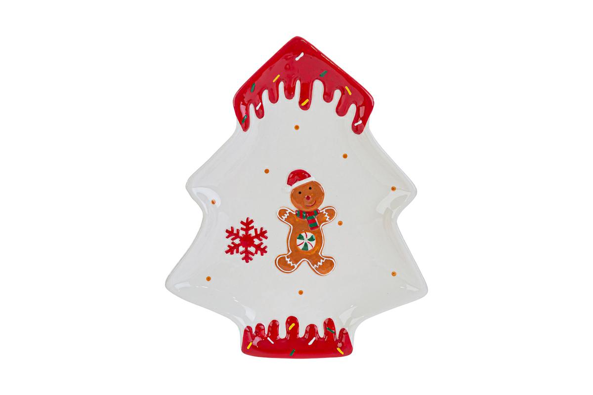 Vassoio in ceramica biscotto zenzero - 20x24 cm