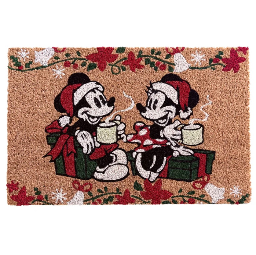 Zerbino in fibra di cocco con topolino e minnie vintage - 60x40 cm - Disney