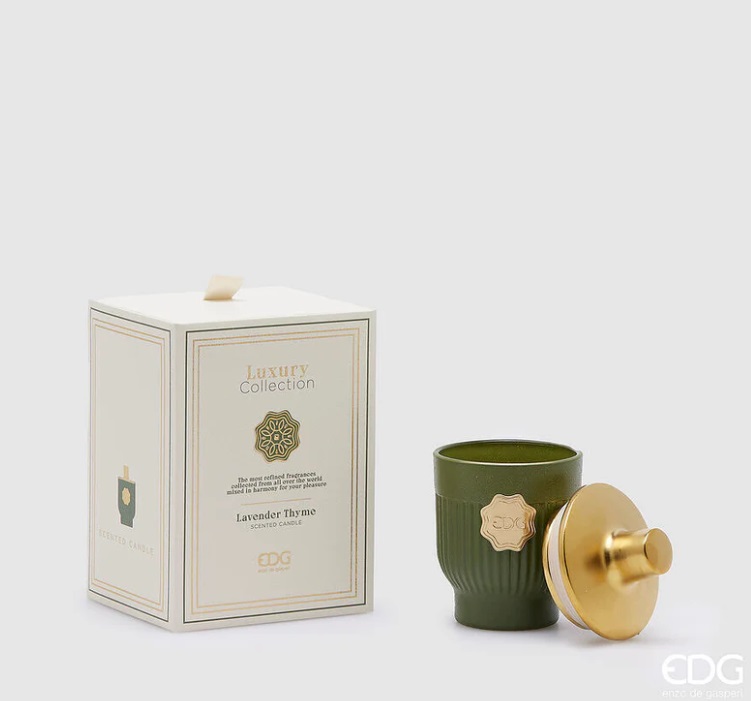 Candela profumata Lavander Thyme - Luxury Collection - 120 gr - H.12x7 cm - EDG