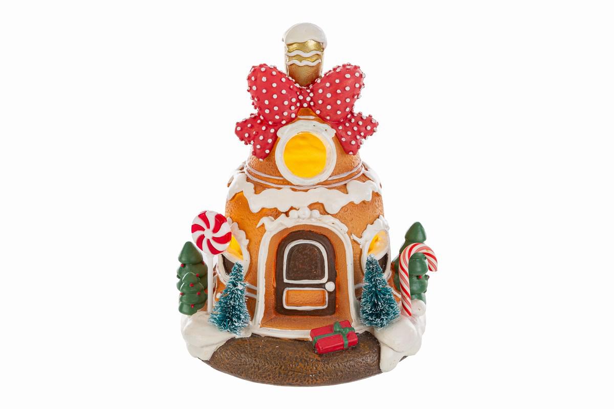 Campana natalizia in resina c/led - H.18x14 cm - Le Stelle