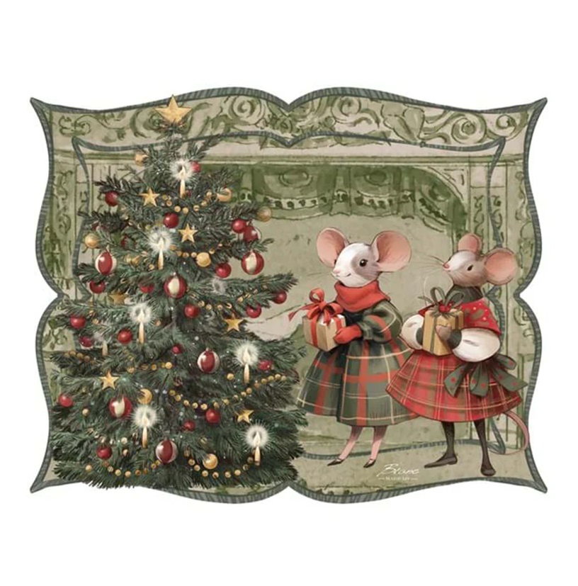 Tovaglietta in vinile natalizia - Collezione Favola di Natale 2025 - 46x35 cm - Blanc Mariclo