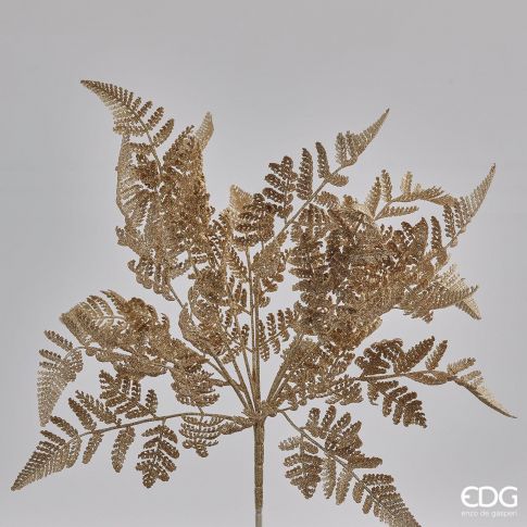 Ramo di felce oro glitterato - H.46 cm - EDG