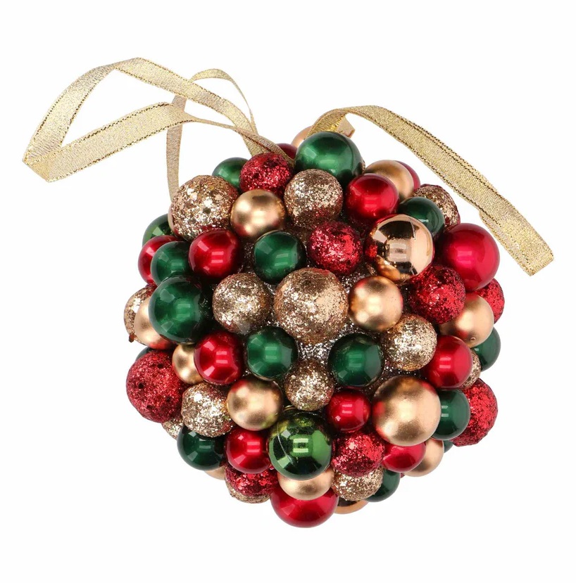 Sfera natalizia multi palline da appendere - diam.15 cm - Timstor