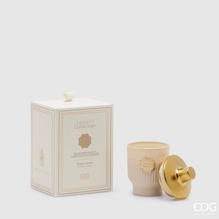 Candela profumata White Lotus - Luxury Collection - 120 gr - H.12x7 cm - EDG