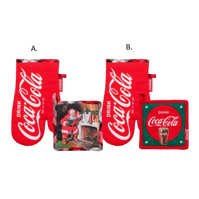 Set guantone e presina con stampa Coca-Cola - 2 varianti