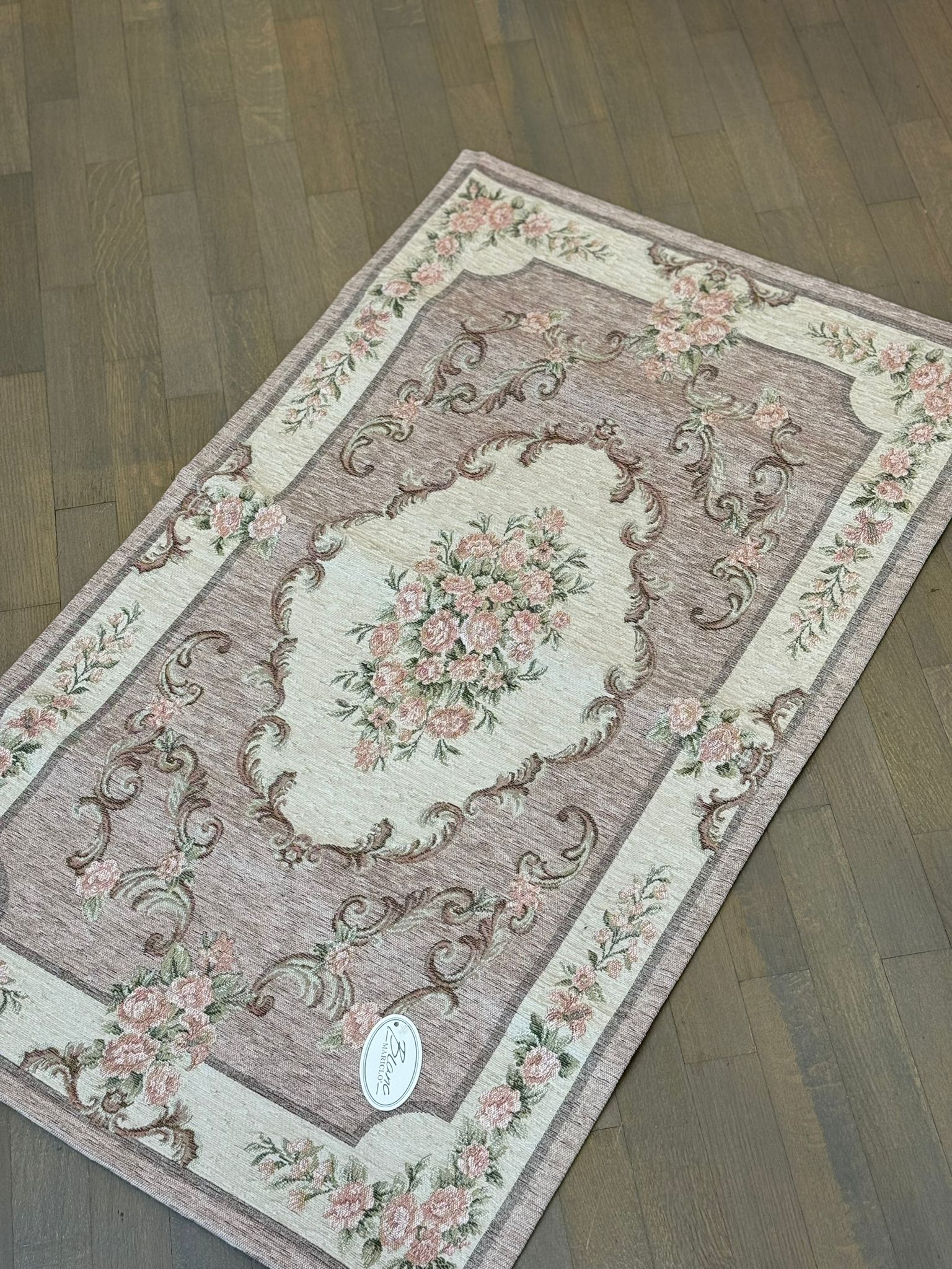 Tappeto con antiscivolo Doria cipria - 65x110 cm - Blanc Mariclo