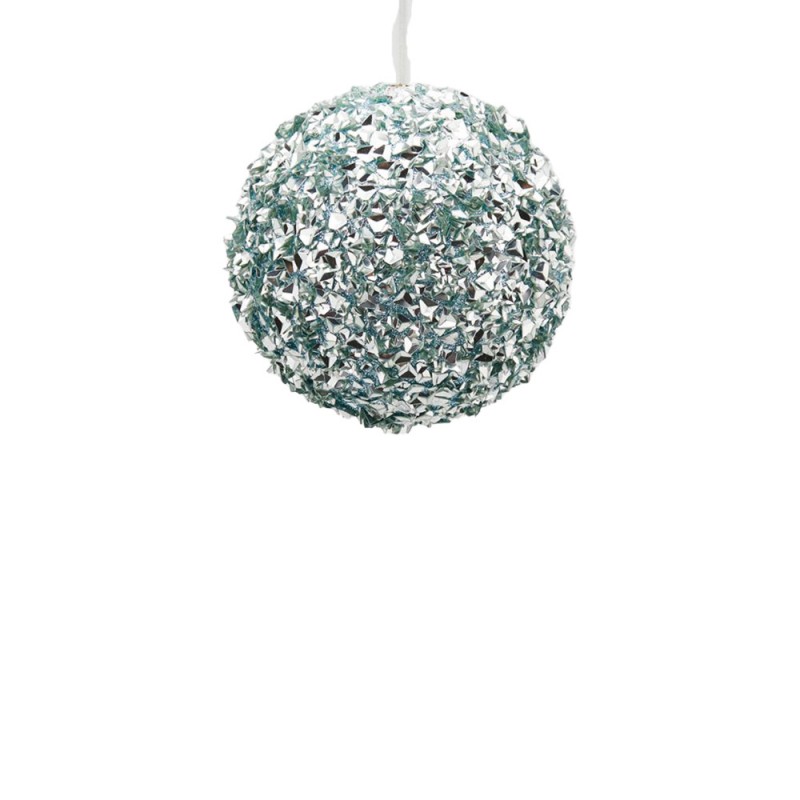 Palla glitter in pvc celeste - diam. 10 cm - EDG