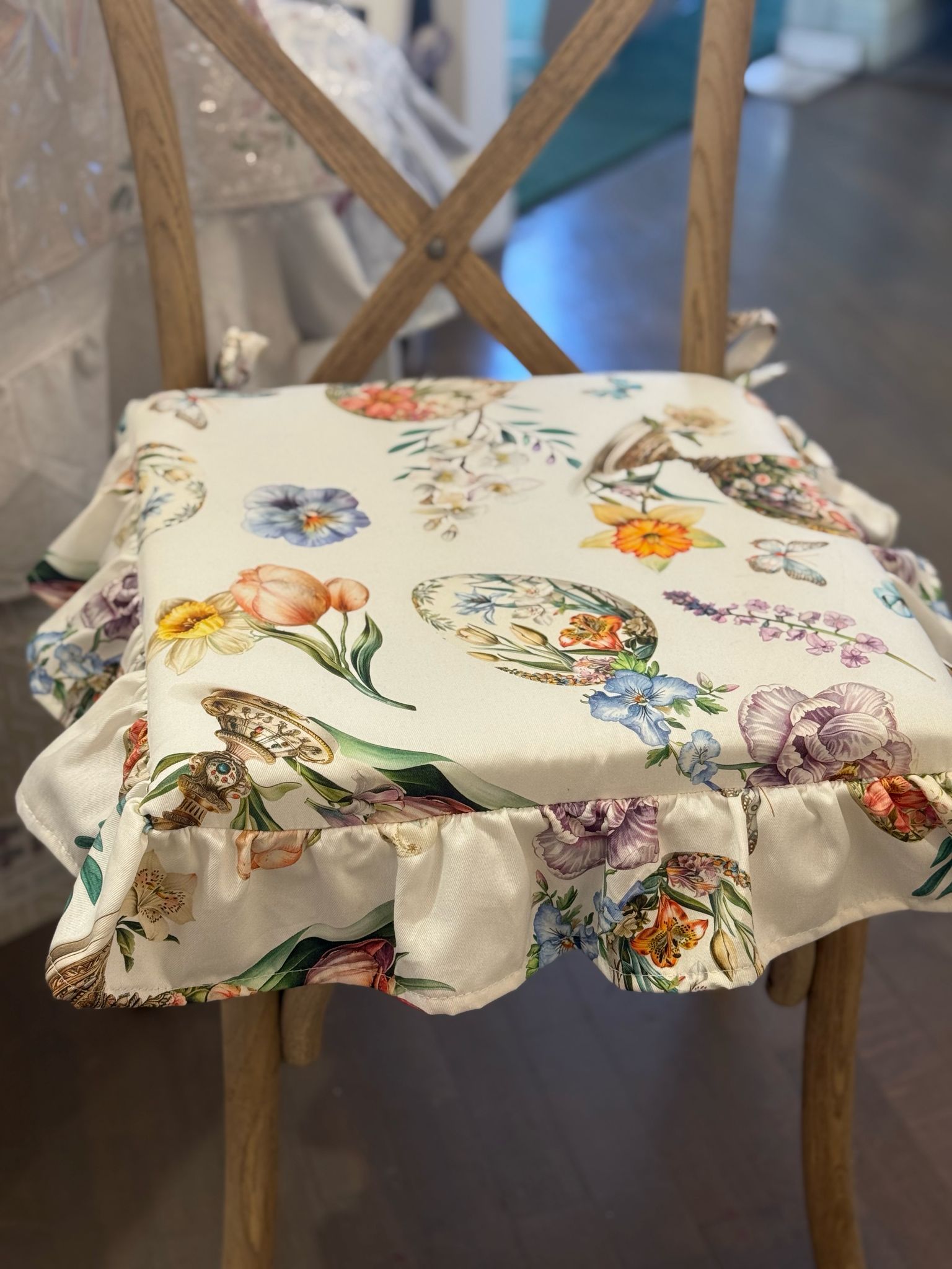 Cuscino da sedia con stampa digitale pasquale made in italy  - 45x45 cm