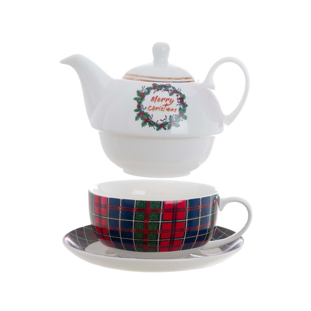 Tea for one in porcellana Oh Holy Night - 400 ml - Blanc Mariclò