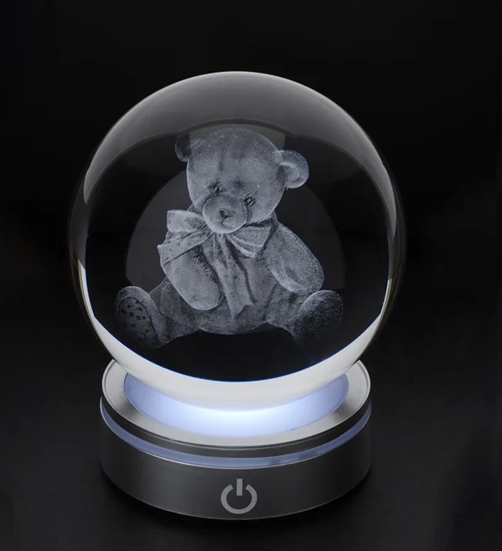 Sfera Crystal Planet Orsetto - diam.6 cm - Hervit