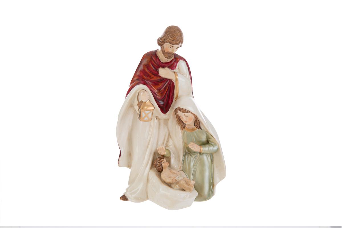Sacra famiglia in porcellana - H.20x12 cm