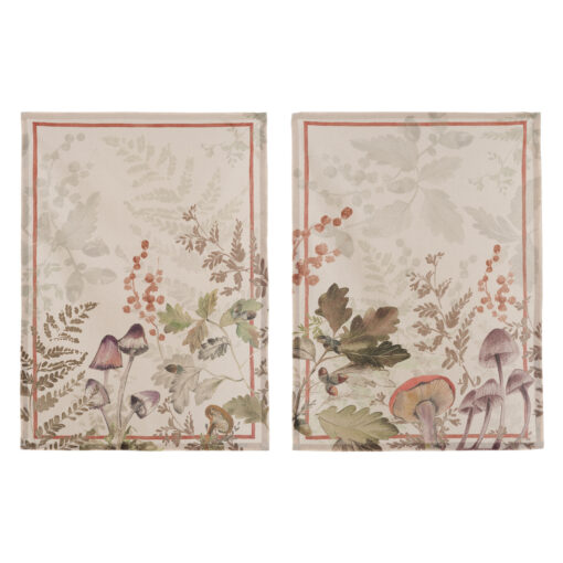 Set 2 Canovacci assortiti Blanc Mariclo Forêt Enchantée Collection 50×70 cm