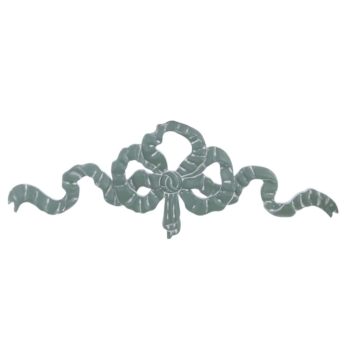 Decoro da parete fiocco in mdf verde - Linea Alma - 80x2x29 cm - Blanc Mariclo