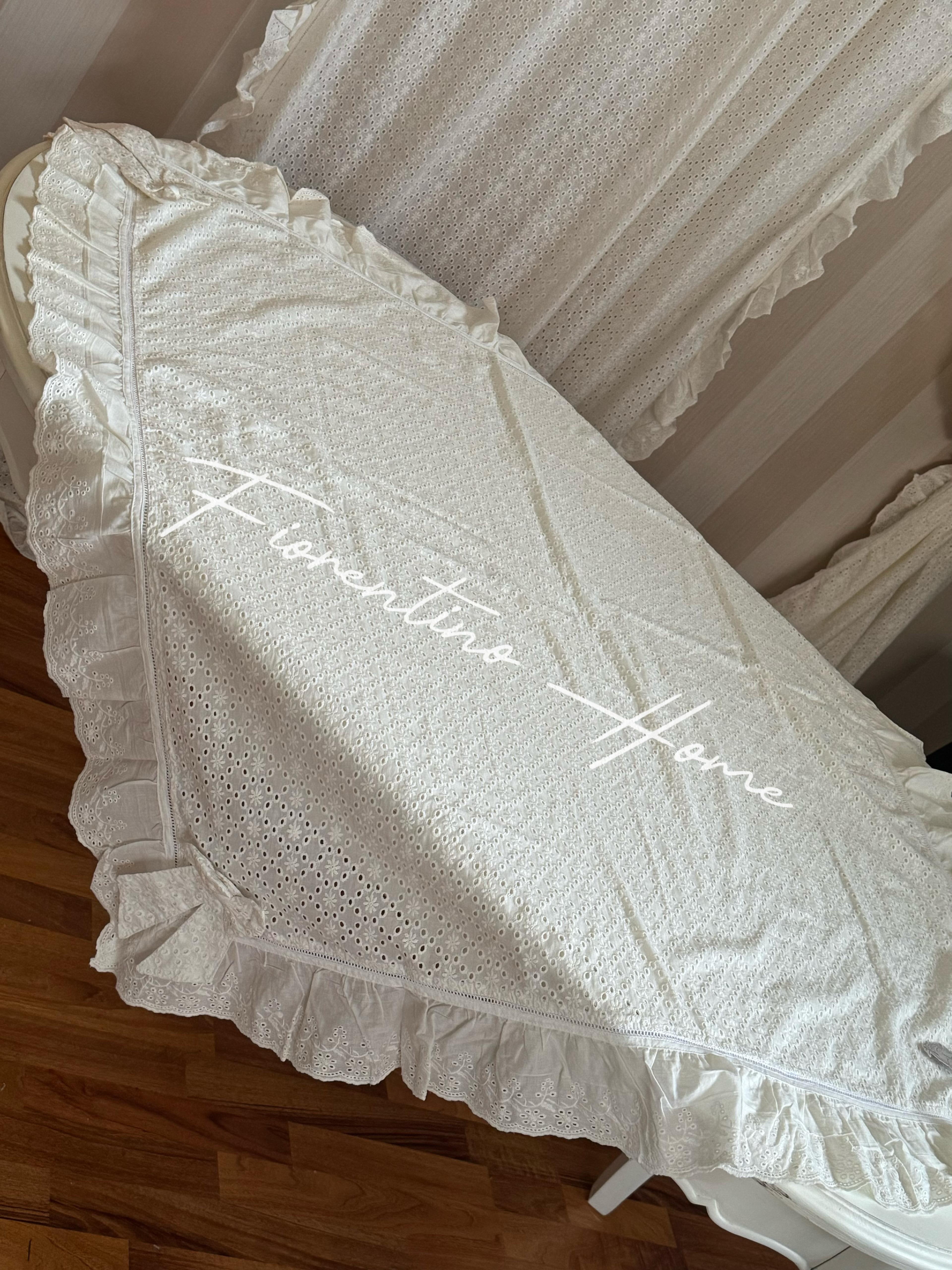 Tovaglia in pizzo sangallo - 110x110 cm - Coccole di Casa