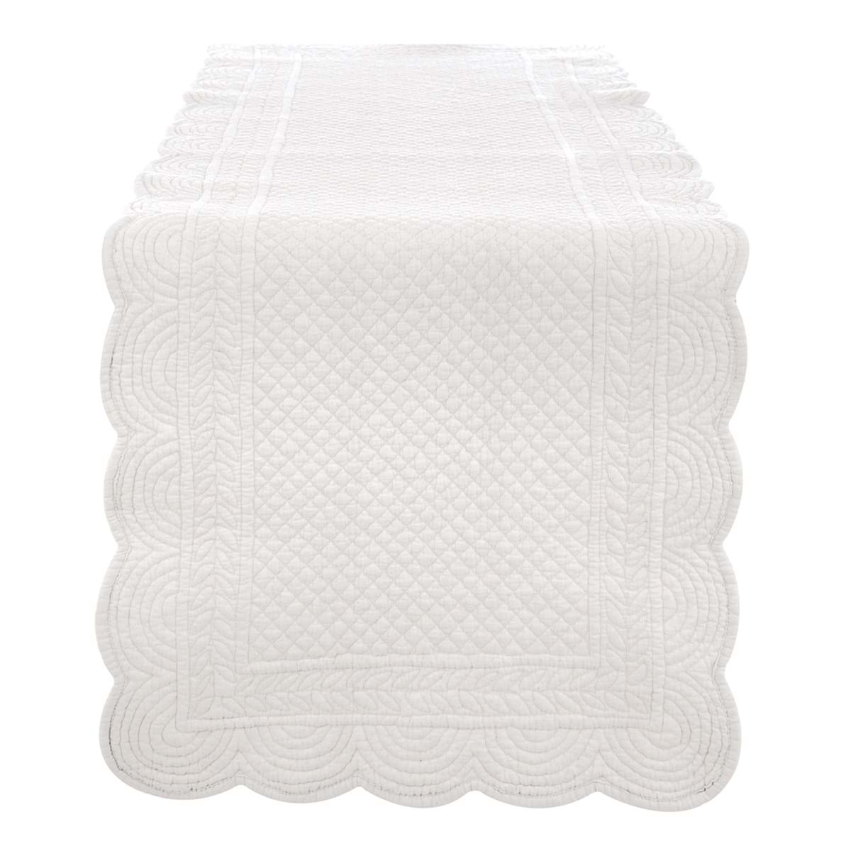 Runner in cotone avorio Carmen - 40x140 cm - Blanc Mariclo