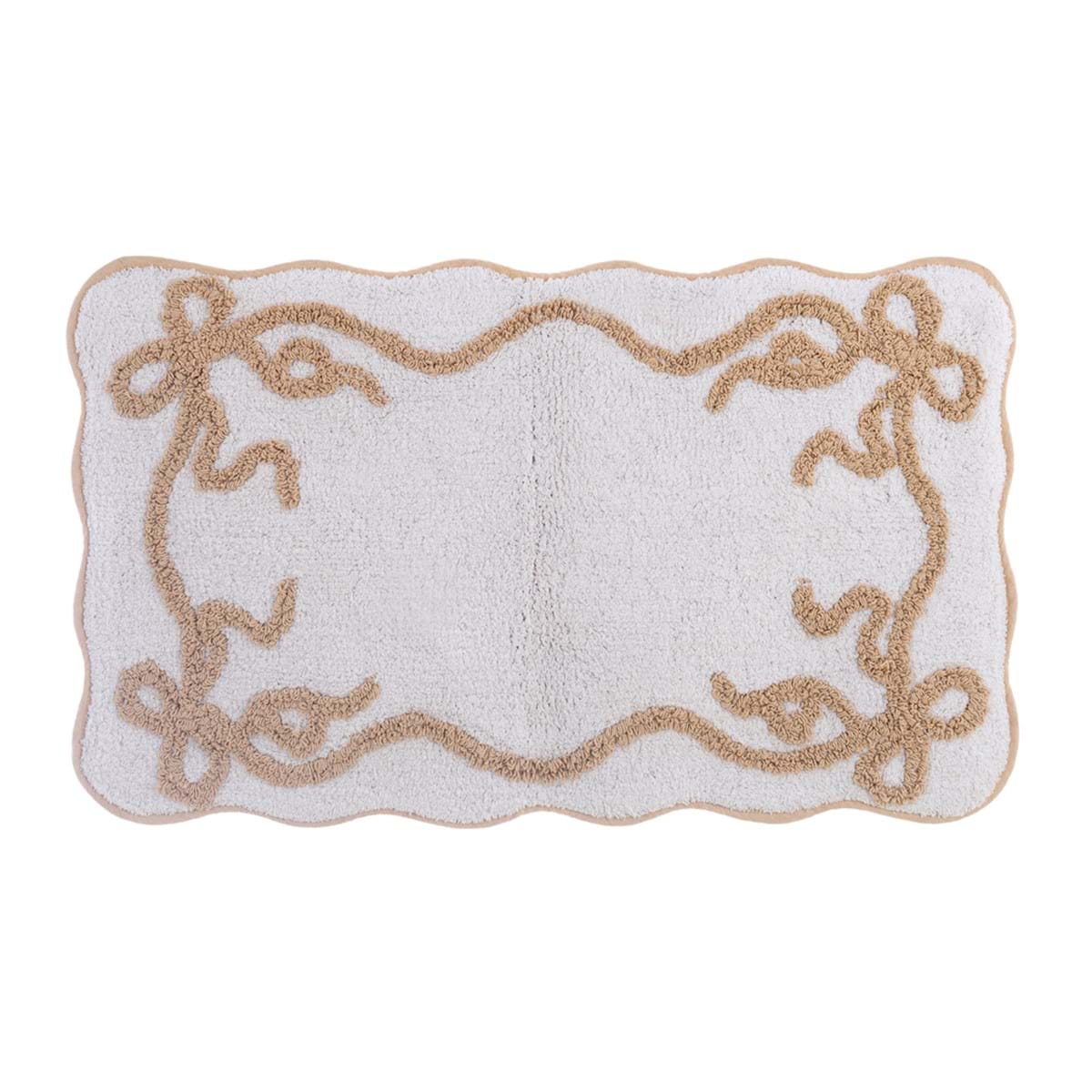 Tappeto in cotone con fiocchi - 50x80 cm - Blanc Mariclo