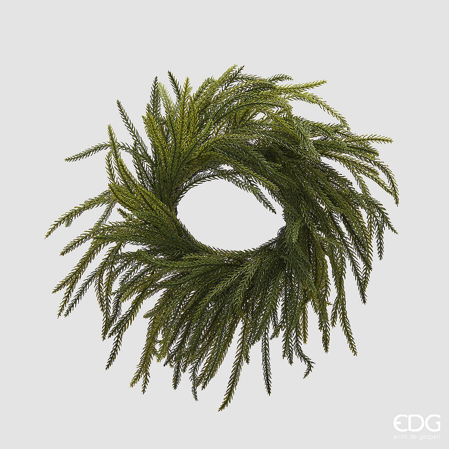 Corona cryptomeria artificiale - diam. 35 cm - EDG