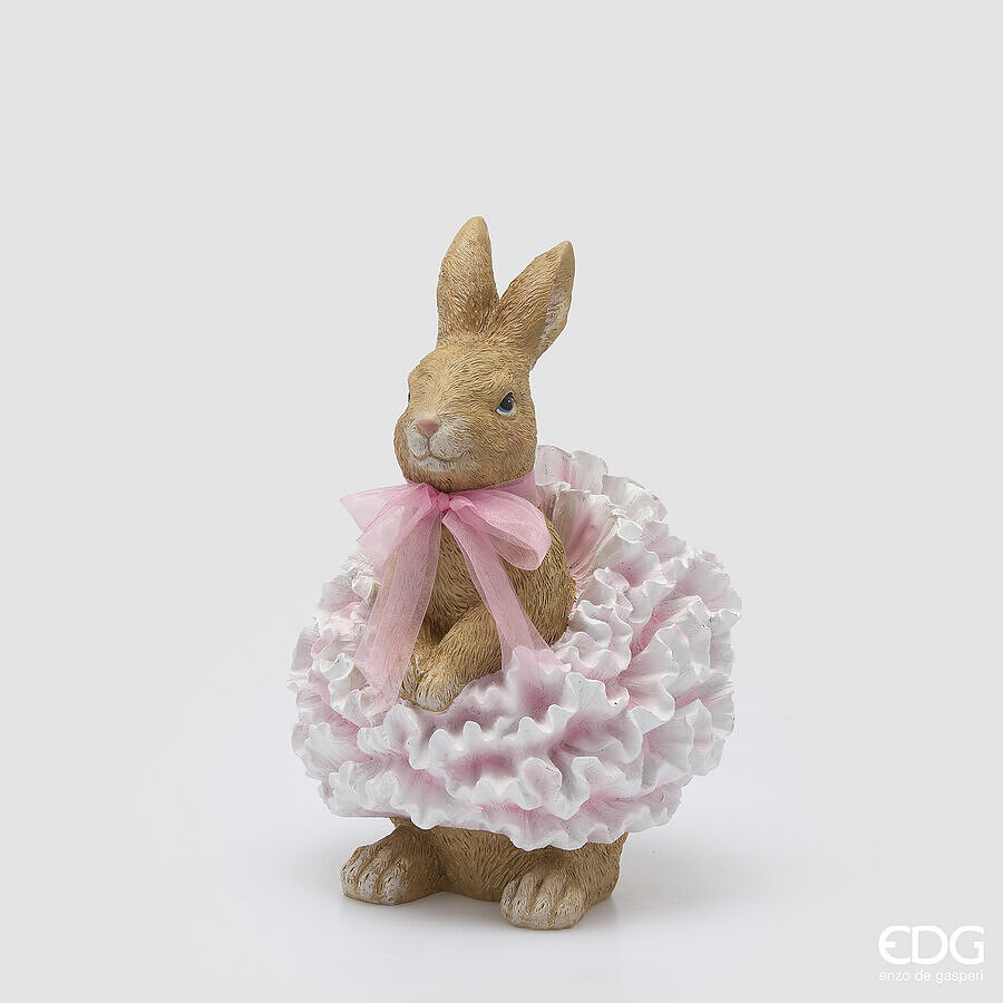 Coniglietta con tutu' in resina - H.32x22 cm - EDG
