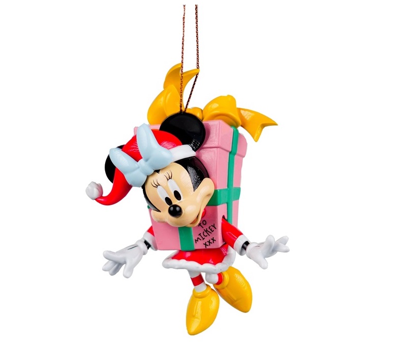 Minnie in pacco da regalo da appendere - H. 10 cm - Disney - Christmas Inspirations