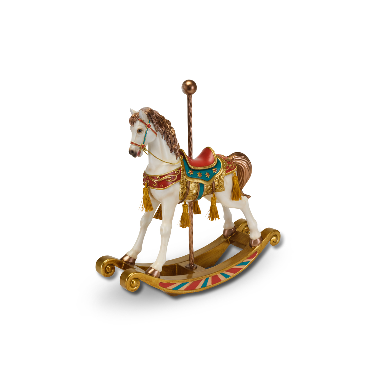 Cavallo a dondolo in resina  - H.42x40 cm - Henriette
