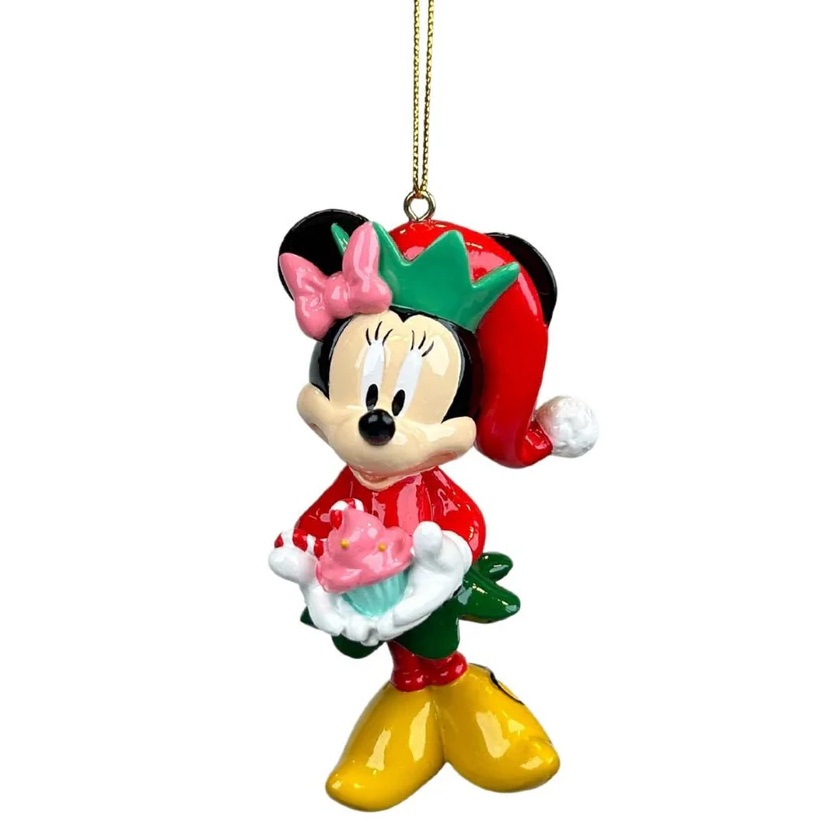 Decorazione natalizia Minnie con cupcake in pvc - H.9 cm - Disney