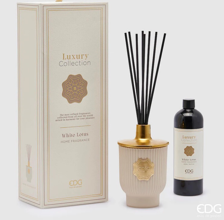 Profumatore bottiglia White Lotus - Luxury Collection - 500 ml - H.16x10 cm - EDG
