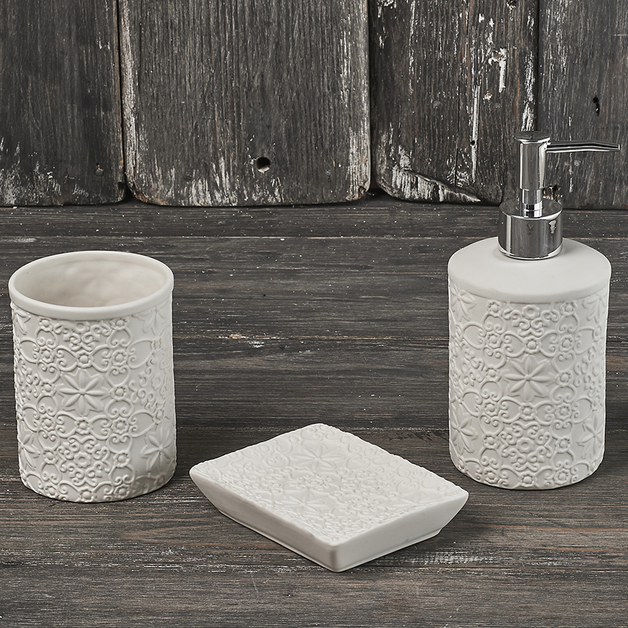 Set 3 pezzi bagno in porcellana linea Stelle - Henriette