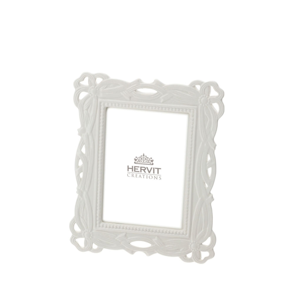 Cornice portafoto in porcellana traforata Lily - 21x26 cm - Hervit