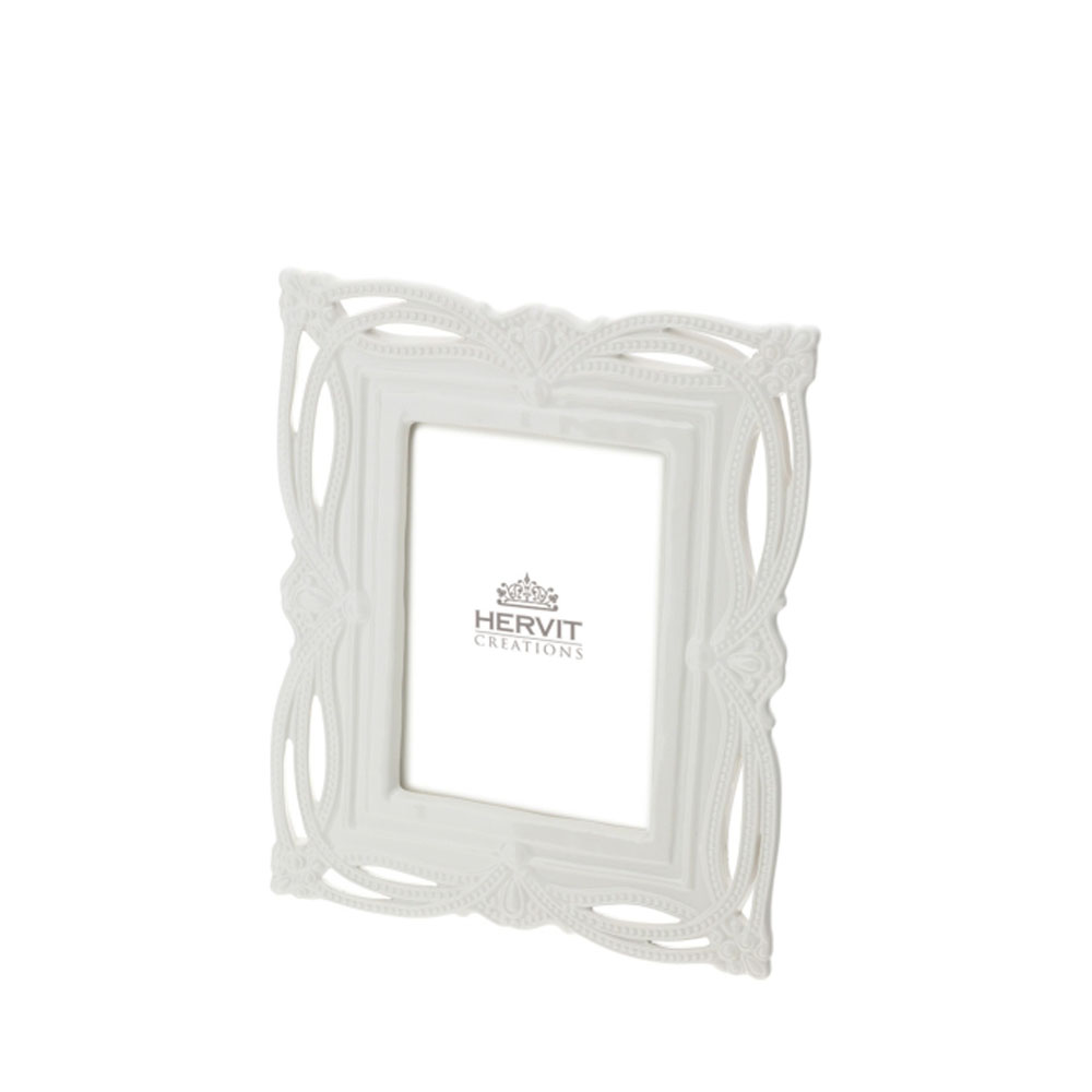 Cornice portafoto in porcellana traforata Betty - 21x26 cm - Hervit
