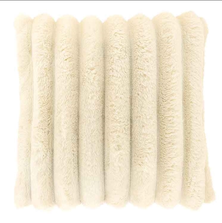 Cuscino pellicciato a coste Romee - 50x50 cm - vari colori - Unique Living