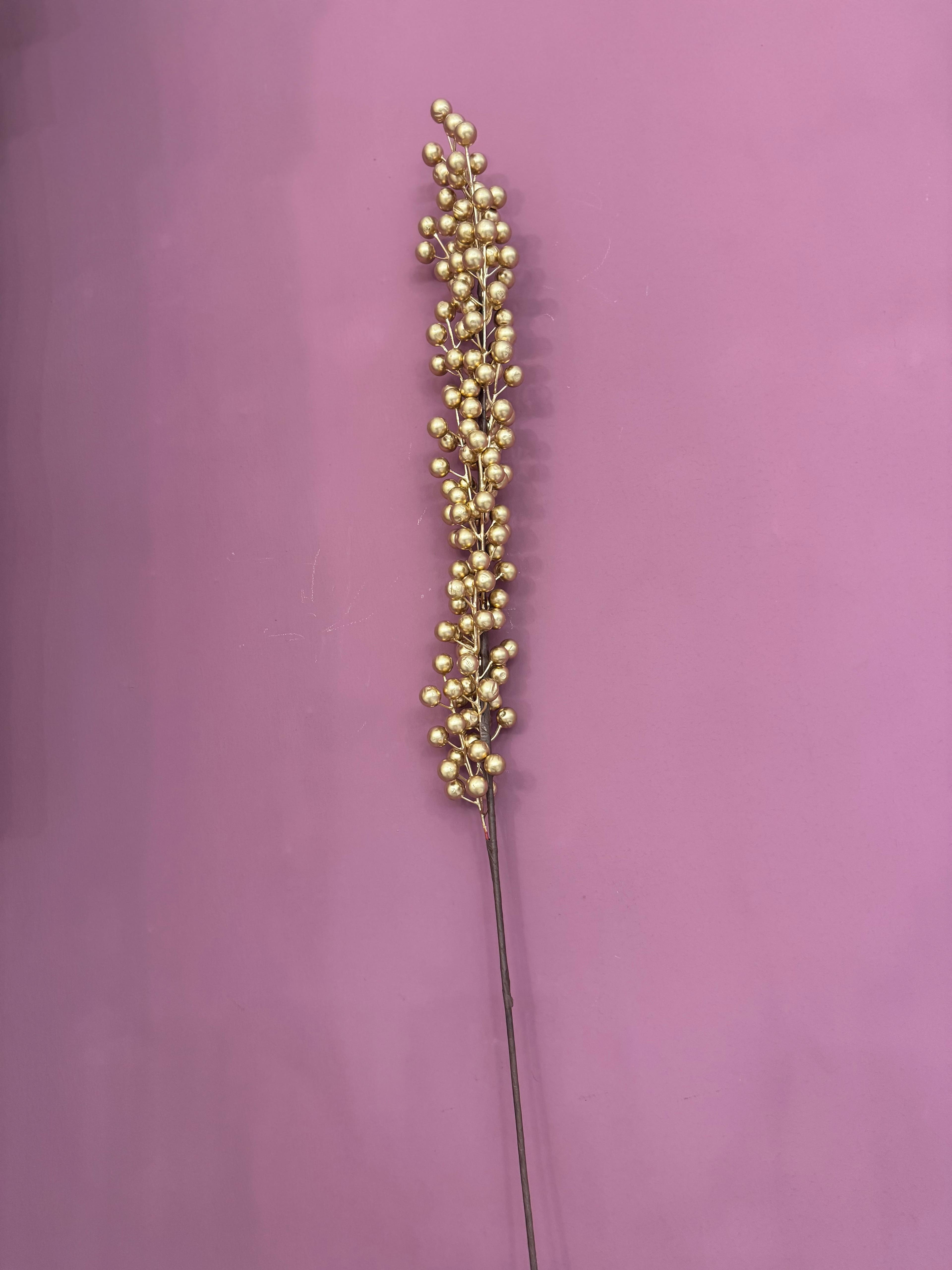 Ramo bacche dorato - H.90 cm - Fiori di Lena