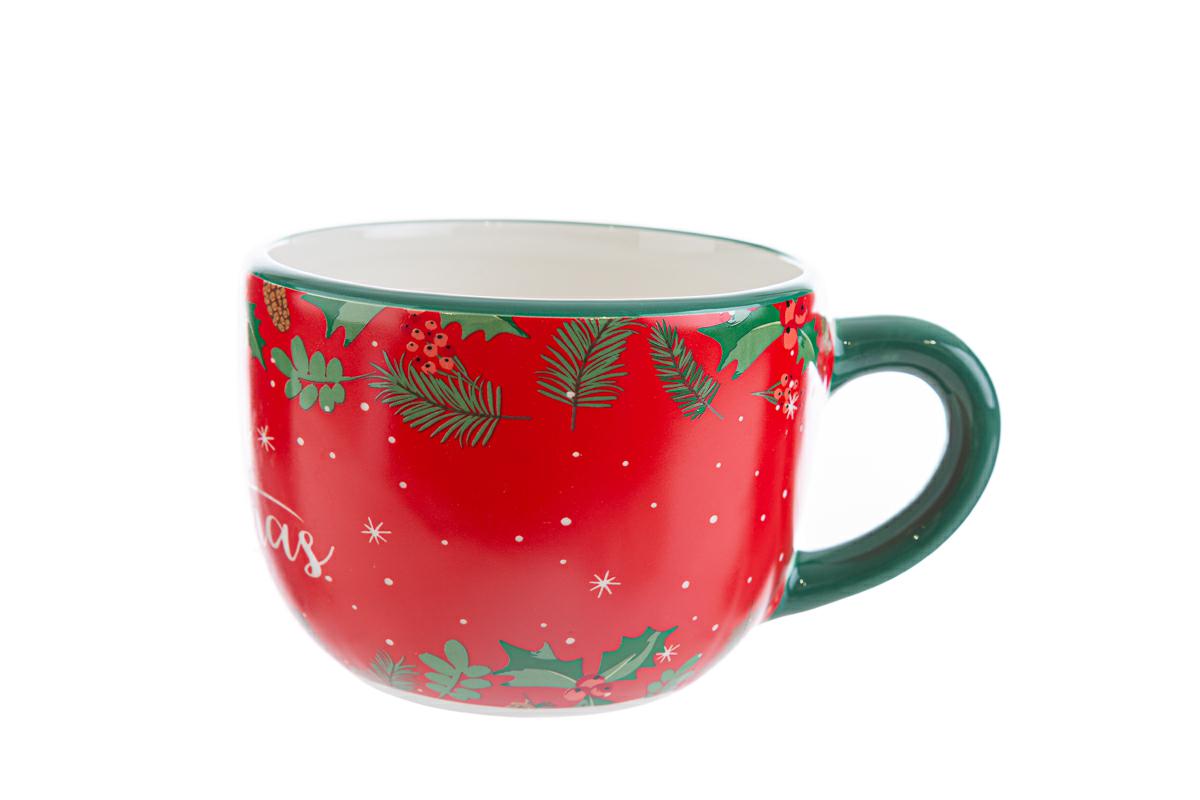 Tazza in ceramica Merry Christmas - H.8x14 cm