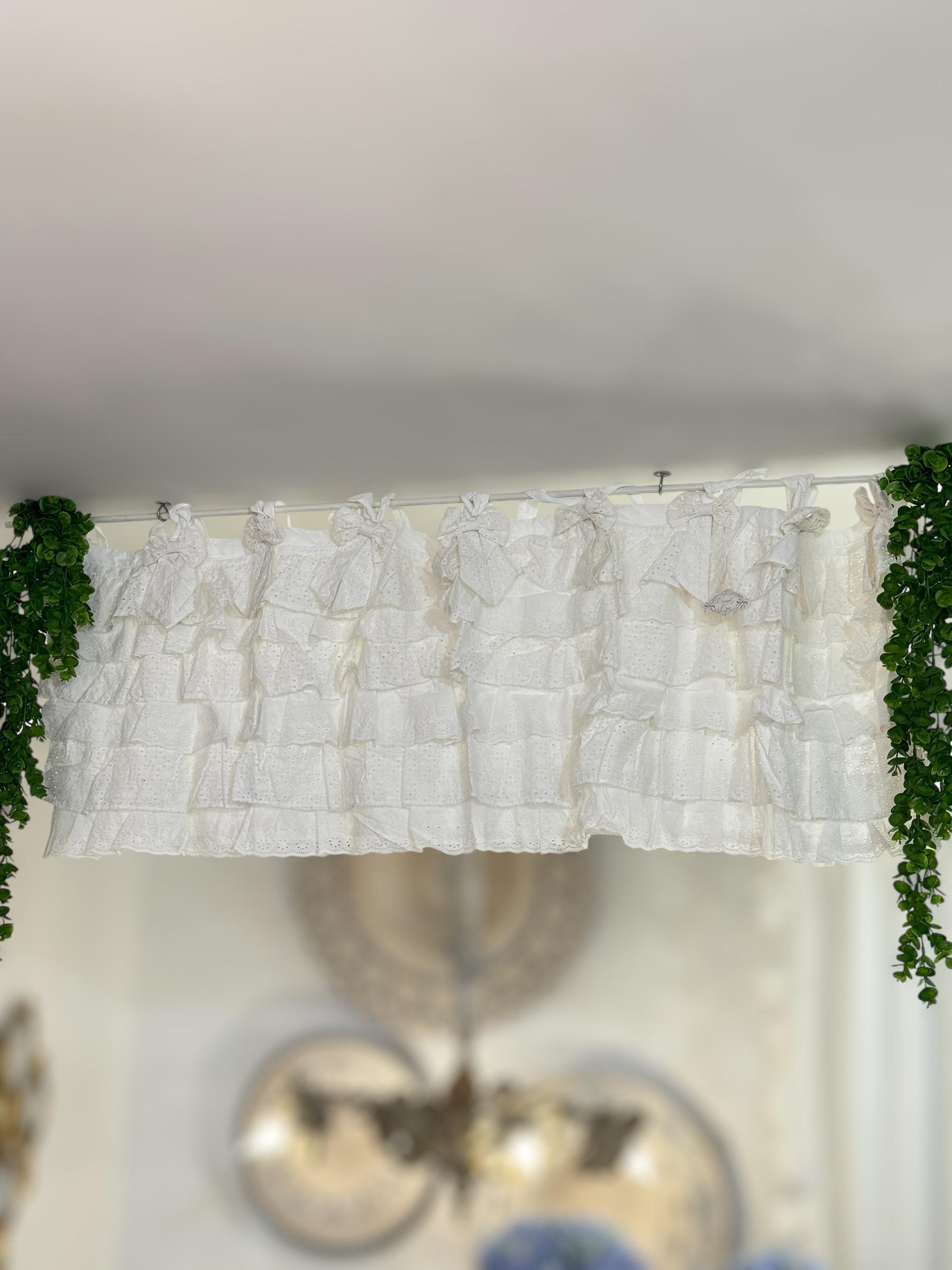 Mantovana in pizzo sangallo - 150x45 cm - Coccole di Casa