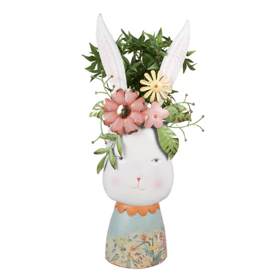 Vaso decorativo coniglio in metallo - H.62x19x29 cm - Clayre e Eef