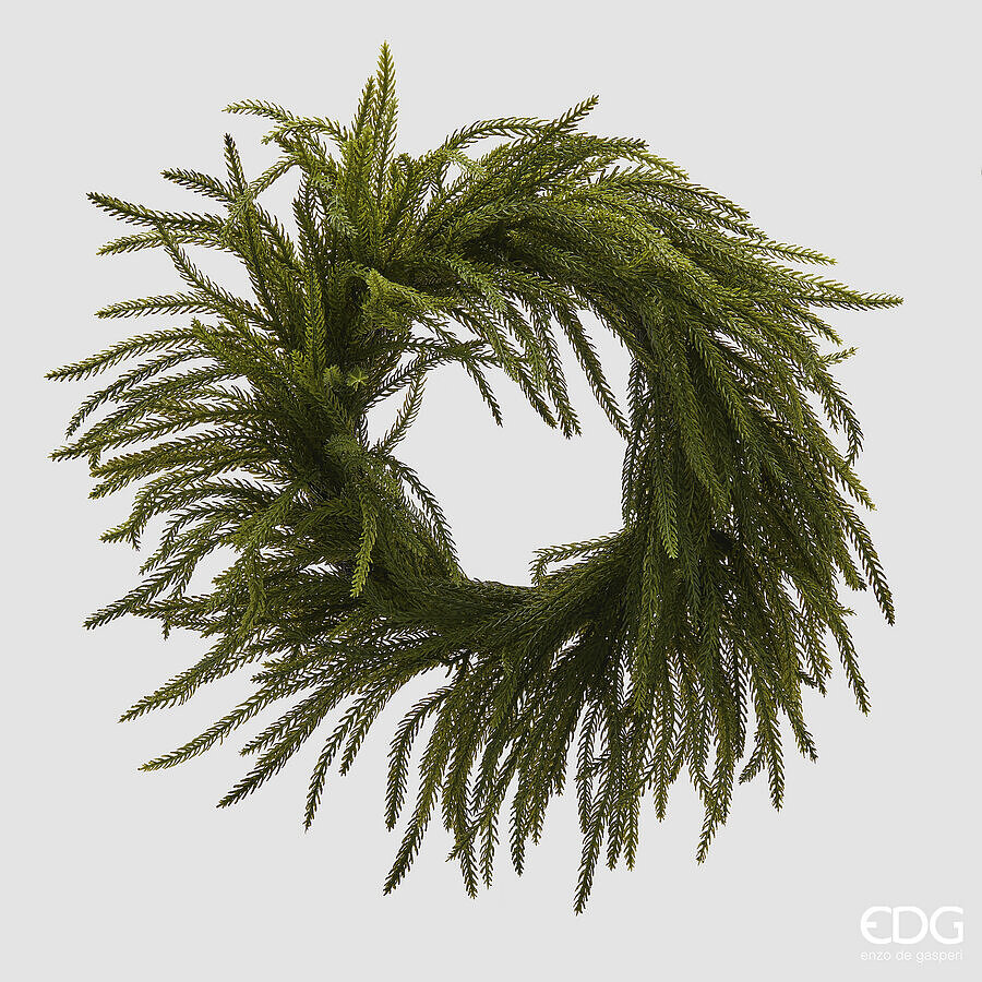 Corona cryptomeria artificiale - diam. 45 cm - EDG