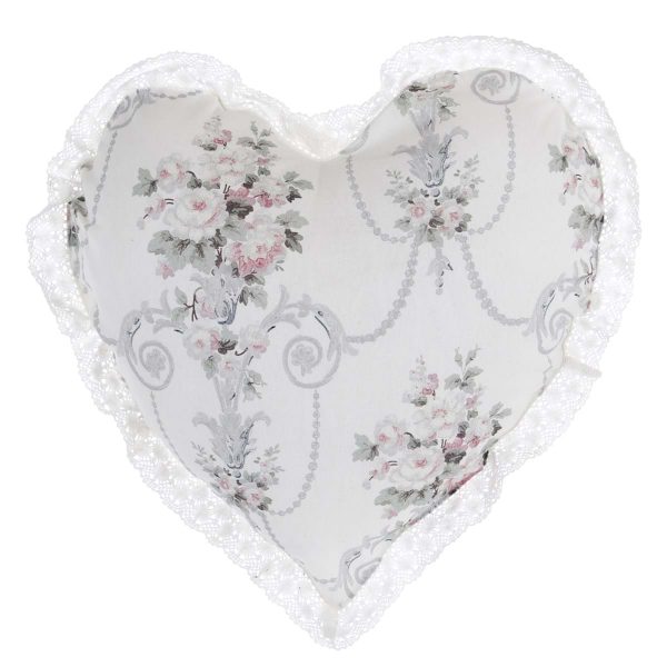 Cuscino cuore linea Vintage Floral - 50x50 cm - blancmariclo