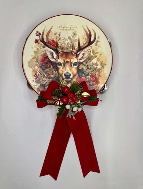 Tamburello Natura Fiorita - 18 cm - Madame Fiocco