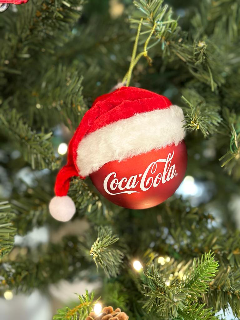 Palla coca cola con cappello in velluto - Christmas Inspirations