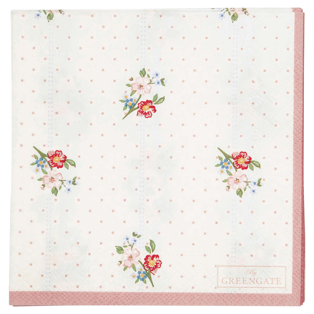 Tovagliolini di carta - Napkin Eja white small - 20 pz - Greengate