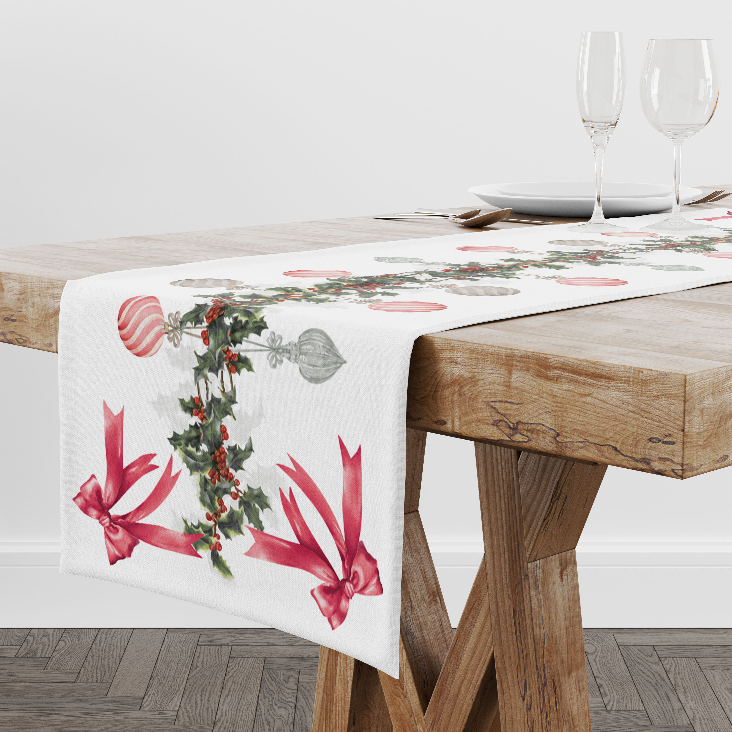 Runner natalizio in cotone ELODIE - 44x150 cm - Clodette