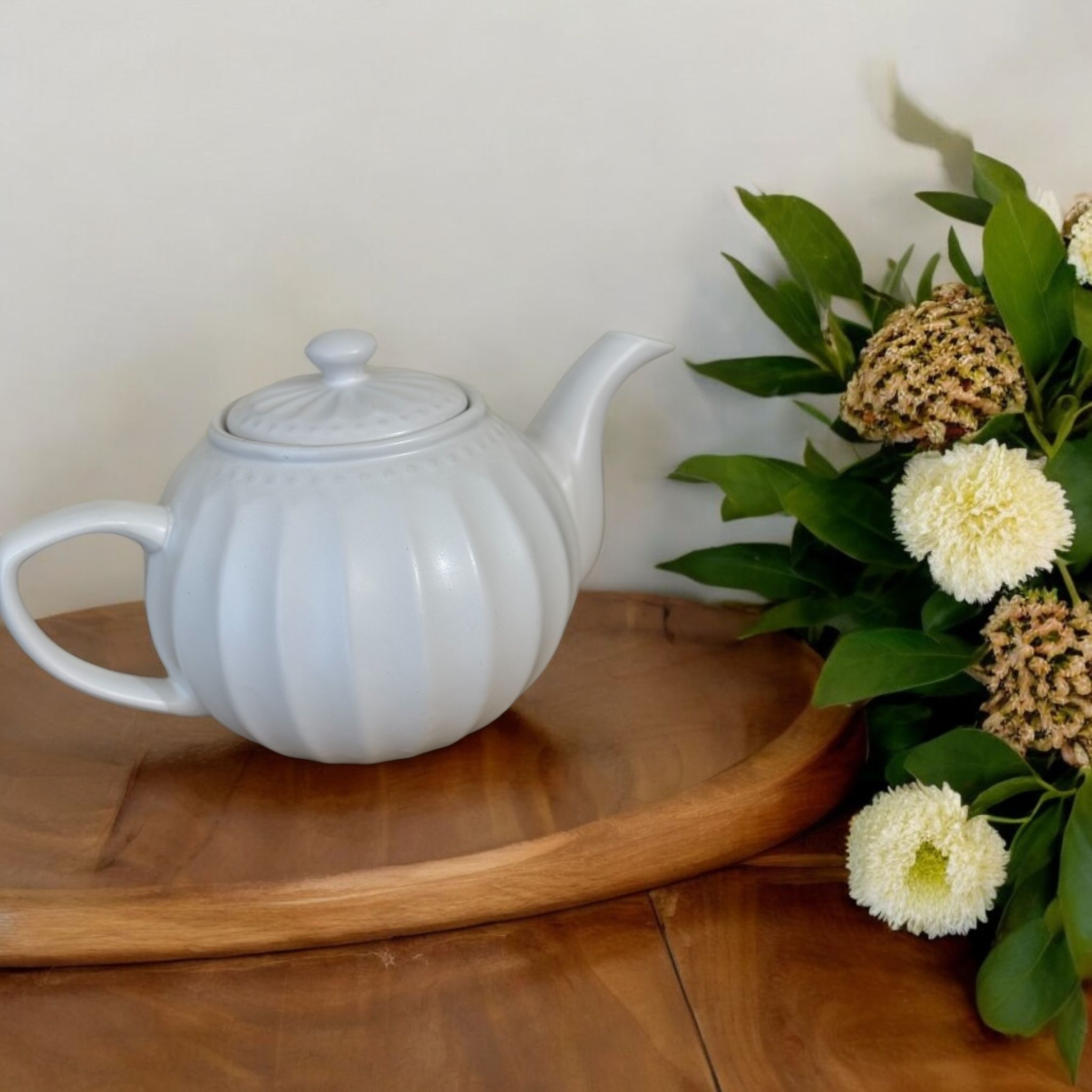 Teiera in ceramica bianca 1 LT  - 10x14 cm - Nuvole di Stoffa