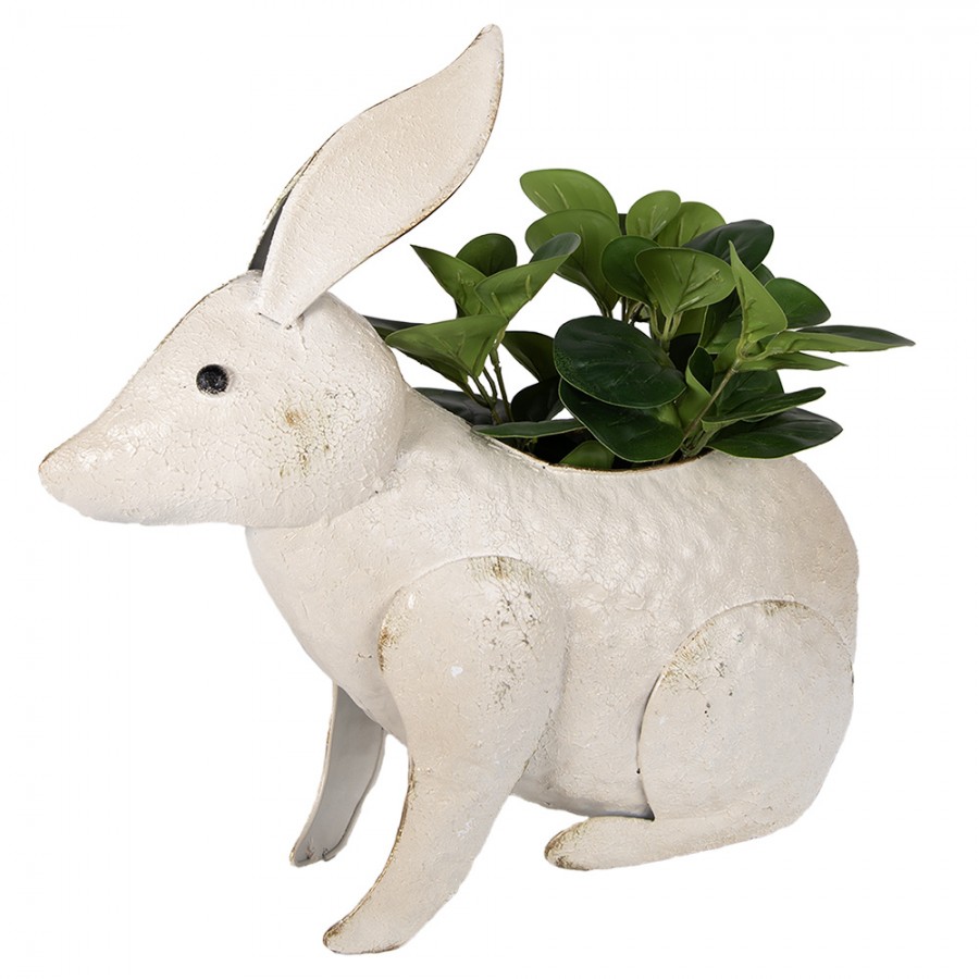 Coniglio porta pianta in metallo - 40 cm - Clayre&Eef