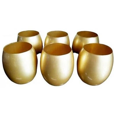Set 5 bicchieri oro Kristoff - 530 ml - Fade