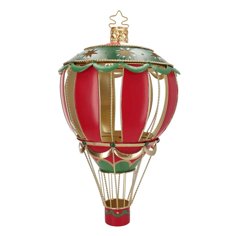 Mongolfiera in metallo da appendere - H.60x33 cm - Timstor