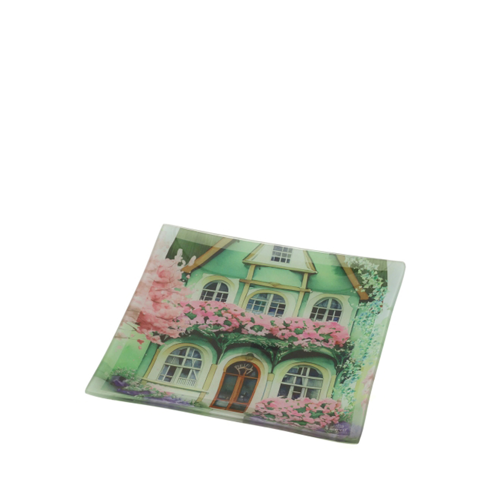 Svuotatasche in vetro Cottage - vari colori - 20x20 cm - Hervit